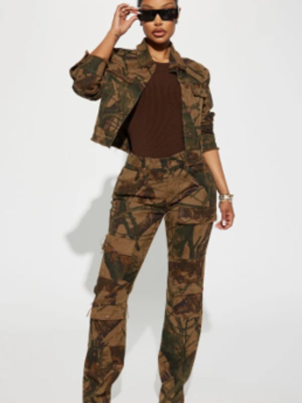 Wild Camo Trucker Jacket and Cargo Jeans